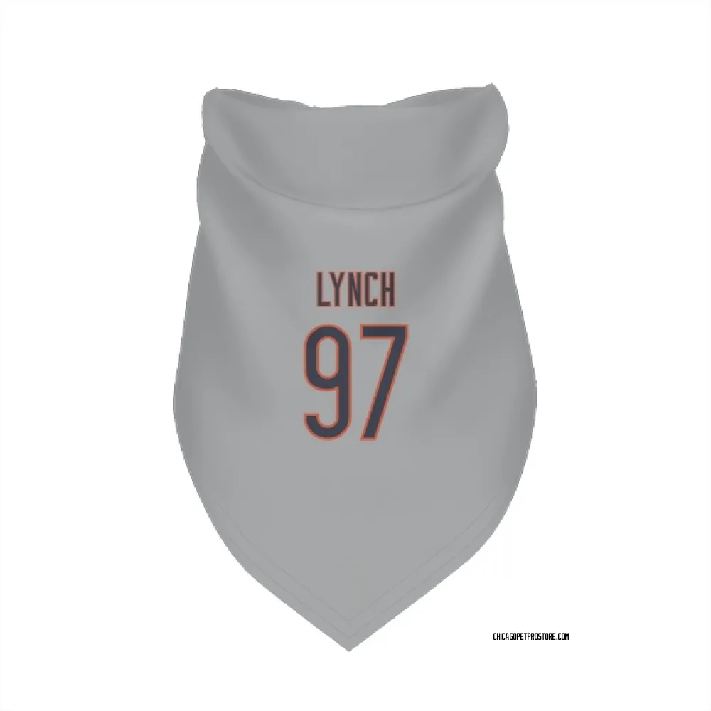 Chicago Bears James Lynch Silver Pet Bandana for Dog & Cat