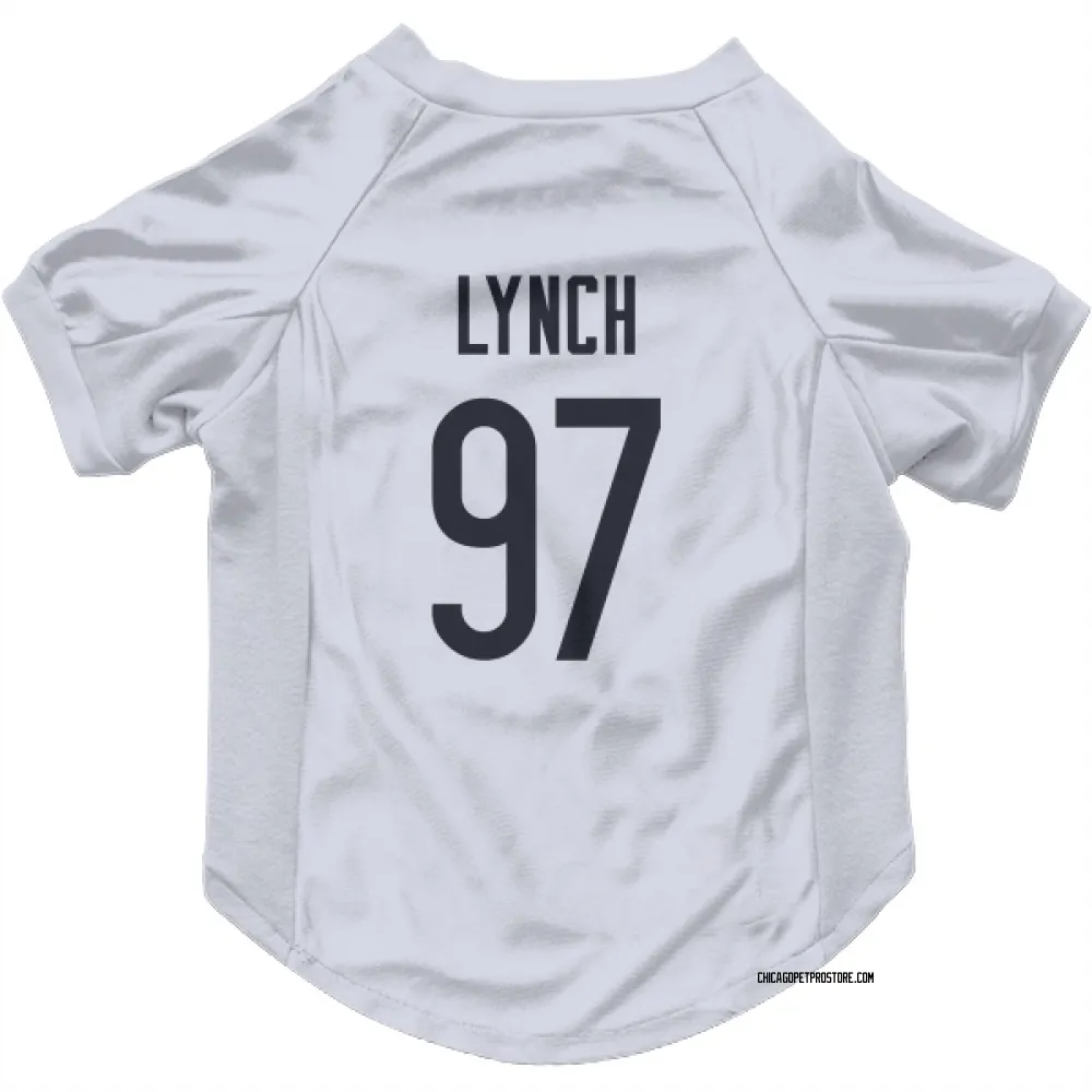 Chicago Bears James Lynch White Pet Jersey for Dog & Cat
