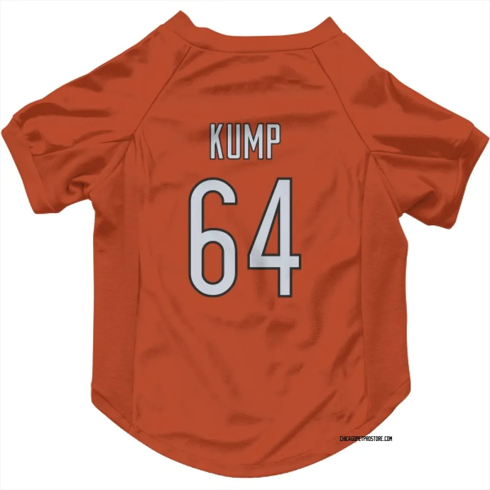 Chicago Bears Jaren Kump Orange Pet Jersey for Dog & Cat