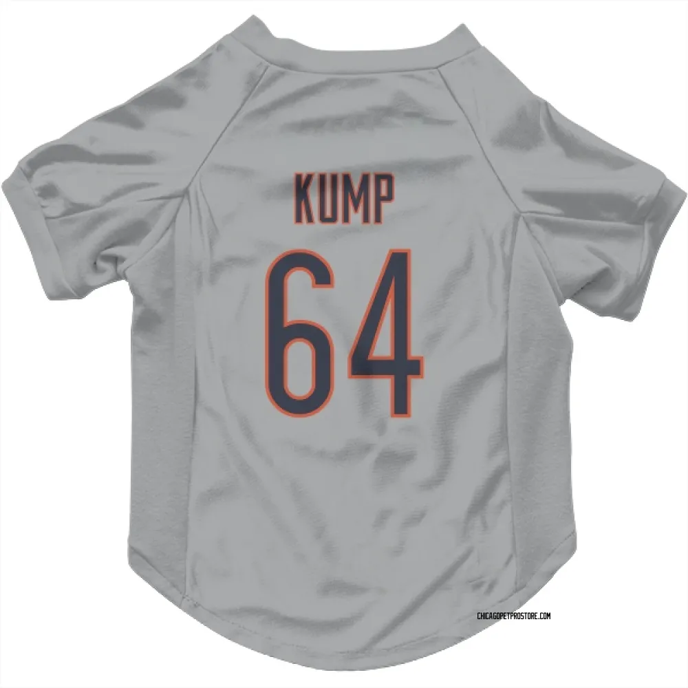 Chicago Bears Jaren Kump Silver Pet Jersey for Dog & Cat