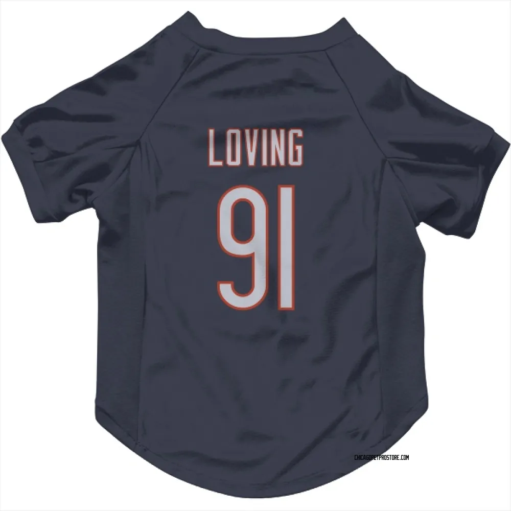 Chicago Bears Jayden Loving Navy Pet Jersey for Dog & Cat