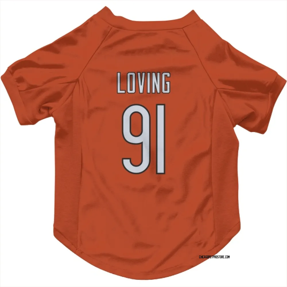 Chicago Bears Jayden Loving Orange Pet Jersey for Dog & Cat