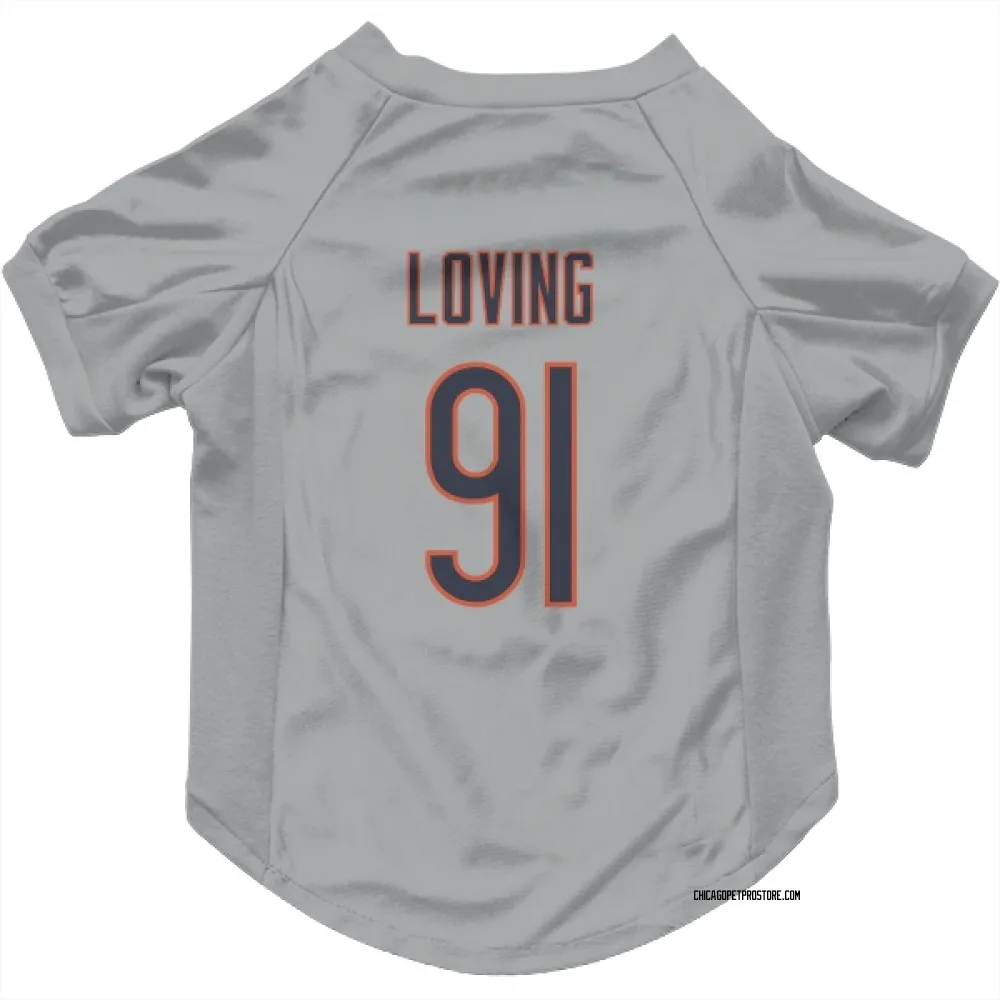 Chicago Bears Jayden Loving Silver Pet Jersey for Dog & Cat