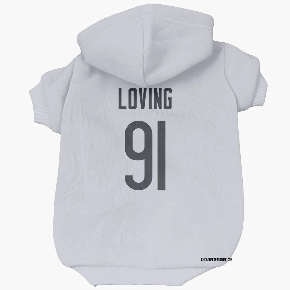 Chicago Bears Jayden Loving White Pet Hoodie for Dog & Cat