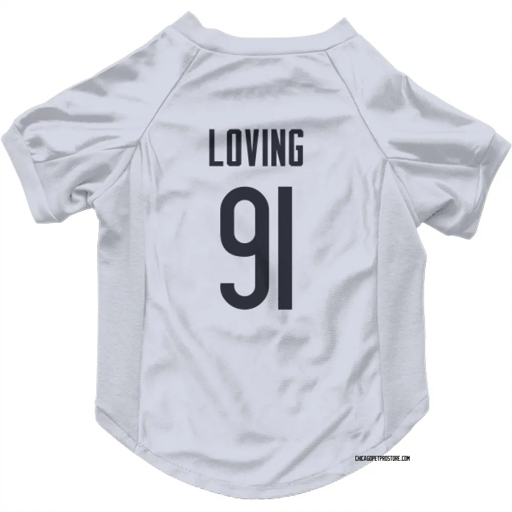 Chicago Bears Jayden Loving White Pet Jersey for Dog & Cat