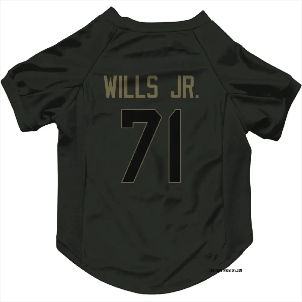 Chicago Bears Jedrick Wills Jr. Black Service Pet Jersey for Dog & Cat