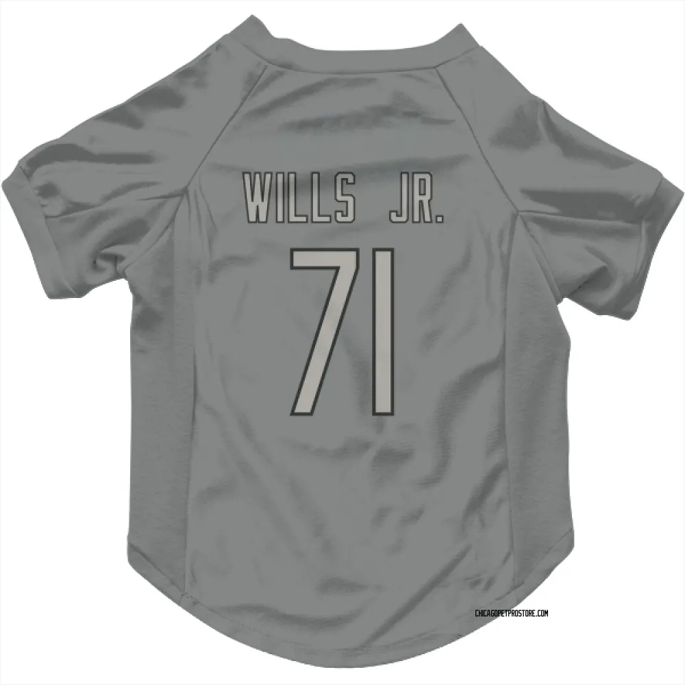 Chicago Bears Jedrick Wills Jr. Charcoal Pet Jersey for Dog & Cat