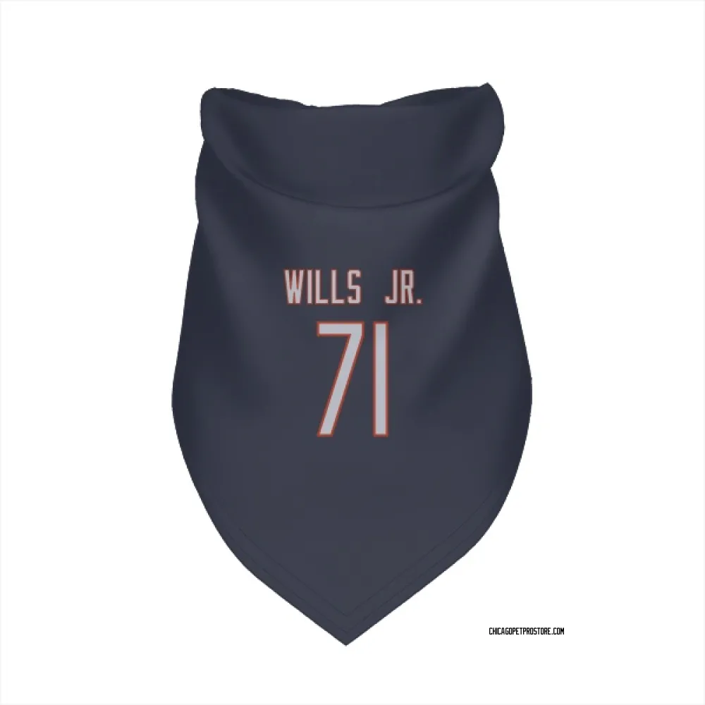 Chicago Bears Jedrick Wills Jr. Navy Pet Bandana for Dog & Cat