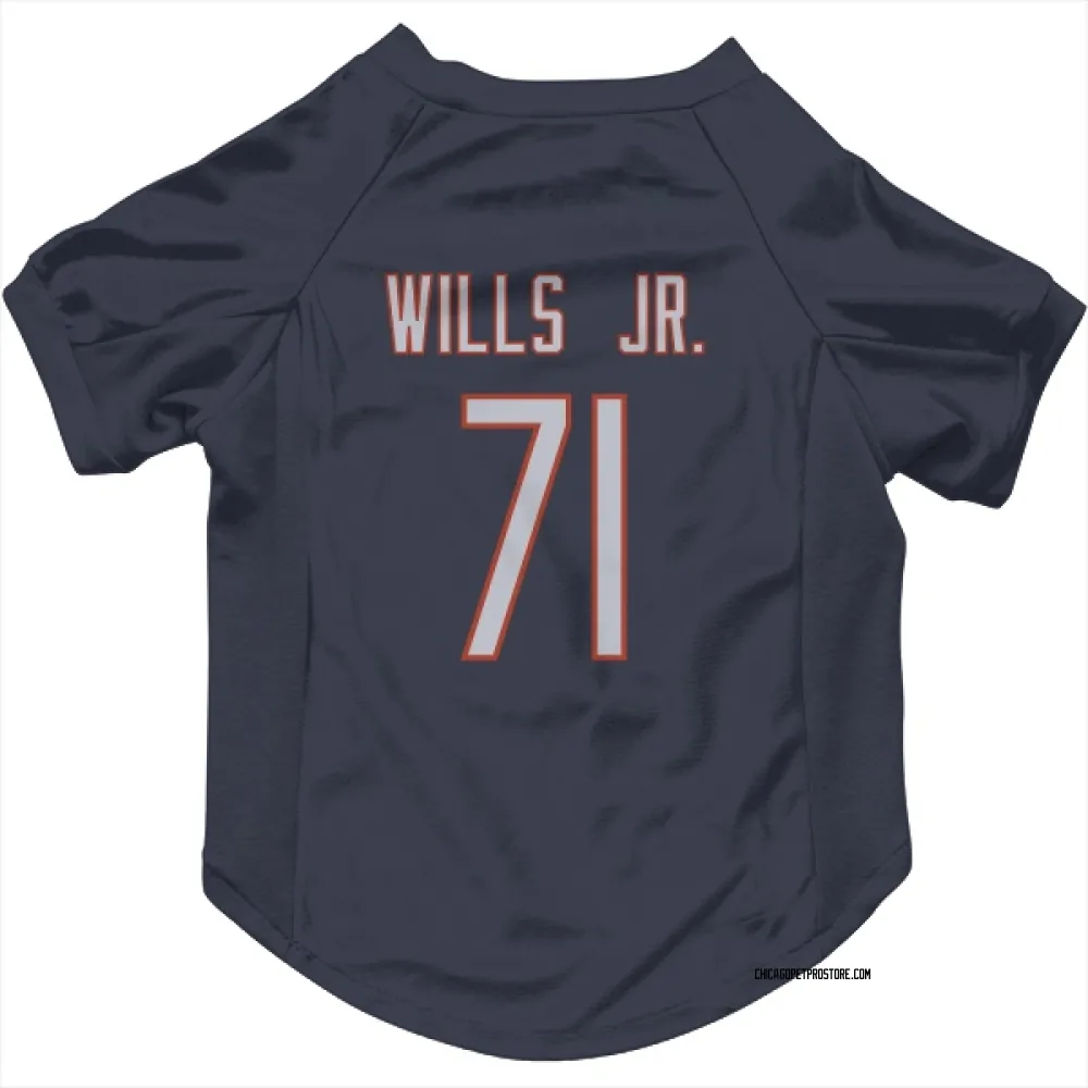 Chicago Bears Jedrick Wills Jr. Navy Pet Jersey for Dog & Cat