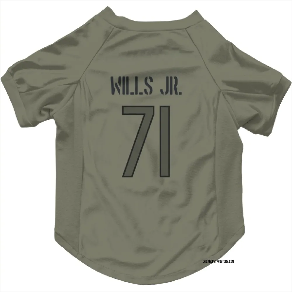 Chicago Bears Jedrick Wills Jr. Olive Pet Jersey for Dog & Cat