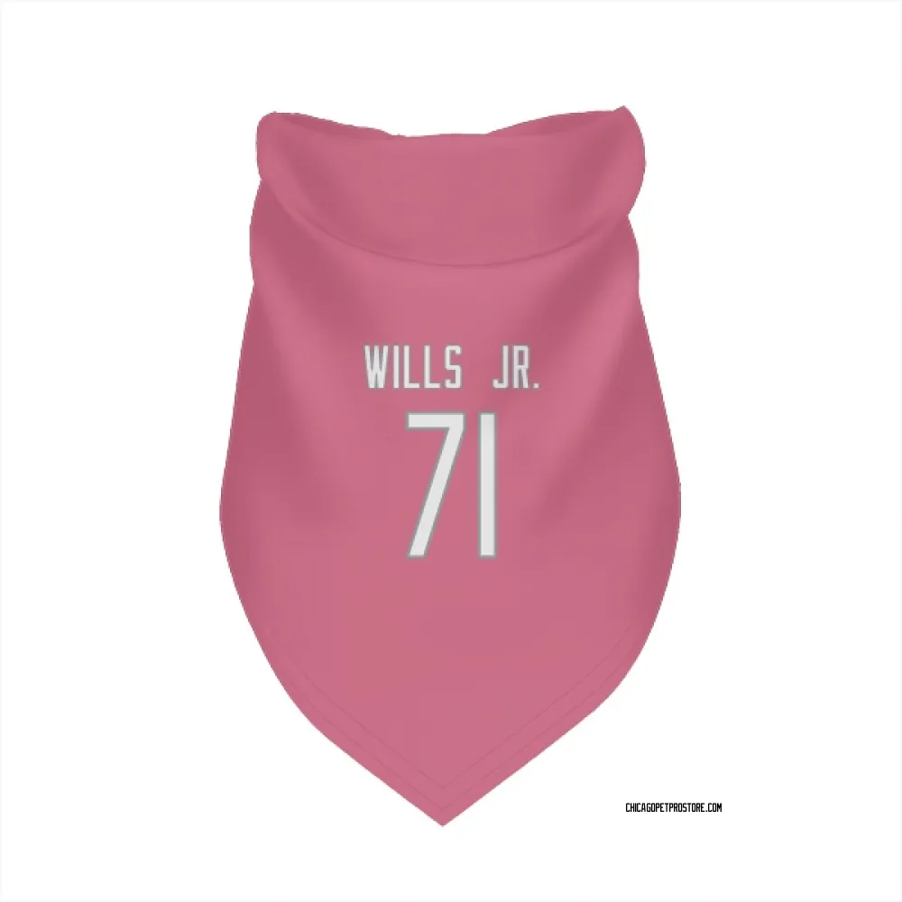 Chicago Bears Jedrick Wills Jr. Pink Pet Bandana for Dog & Cat