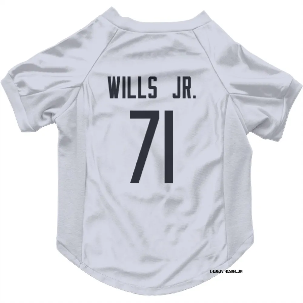 Chicago Bears Jedrick Wills Jr. White Pet Jersey for Dog & Cat