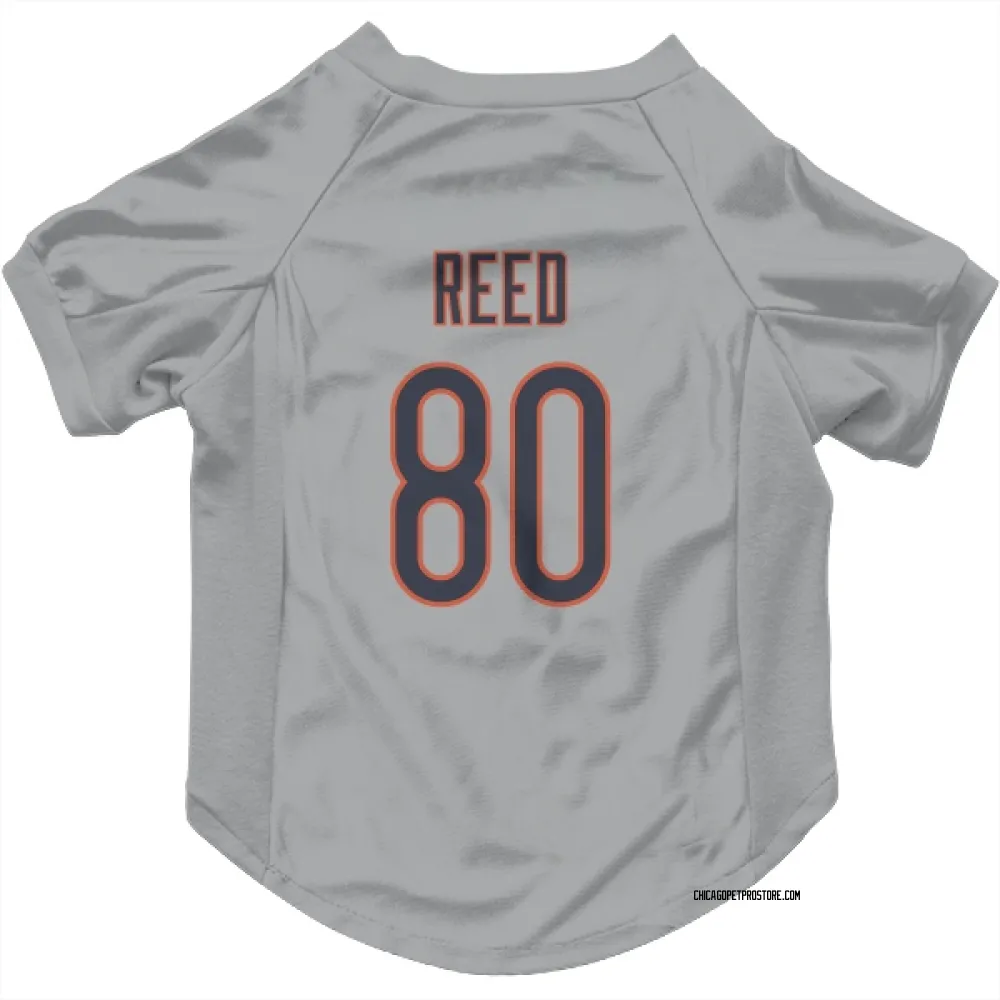 Chicago Bears Joe Reed Silver Pet Jersey for Dog & Cat