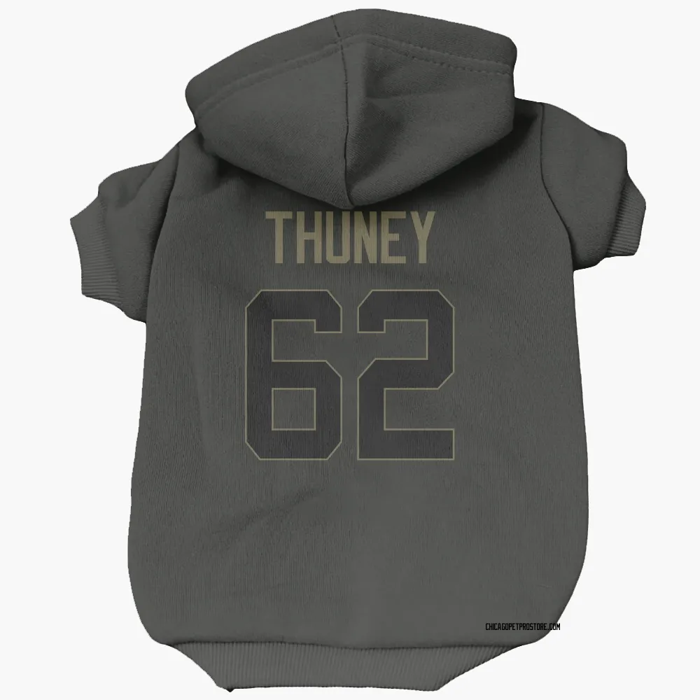 Chicago Bears Joe Thuney Black Service Pet Hoodie for Dog & Cat