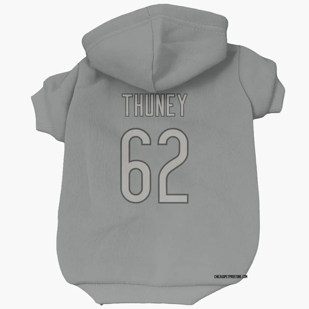Chicago Bears Joe Thuney Charcoal Pet Hoodie for Dog & Cat