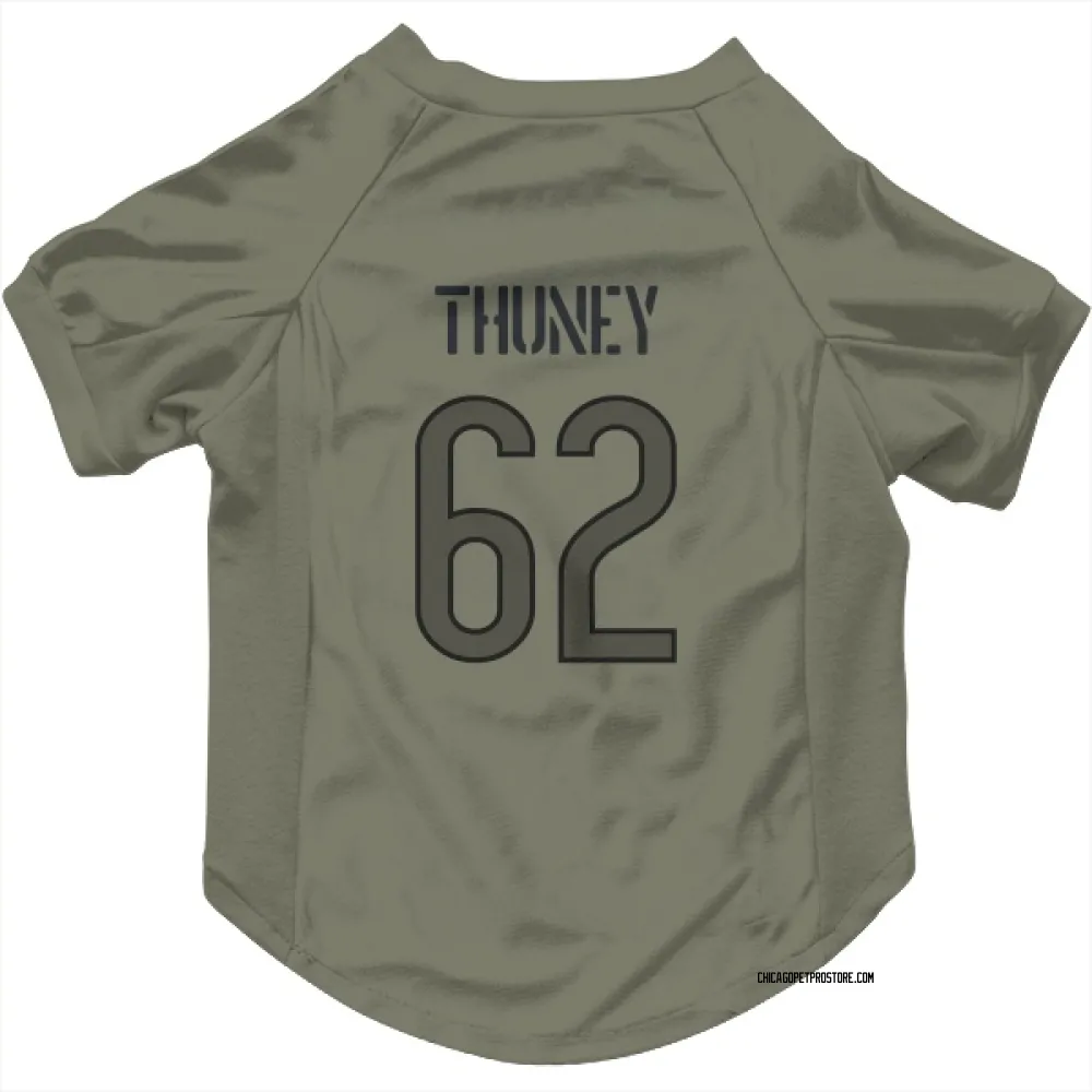 Chicago Bears Joe Thuney Olive Pet Jersey for Dog & Cat
