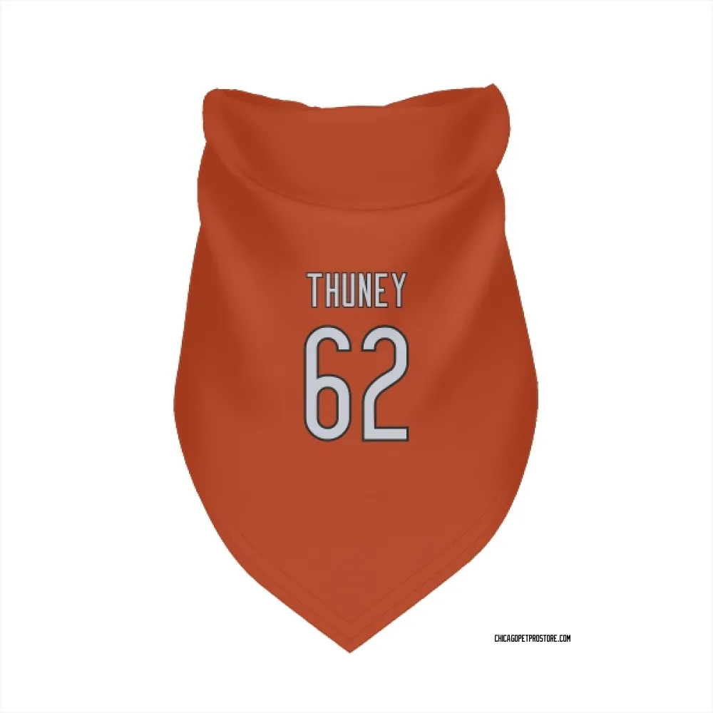 Chicago Bears Joe Thuney Orange Pet Bandana for Dog & Cat