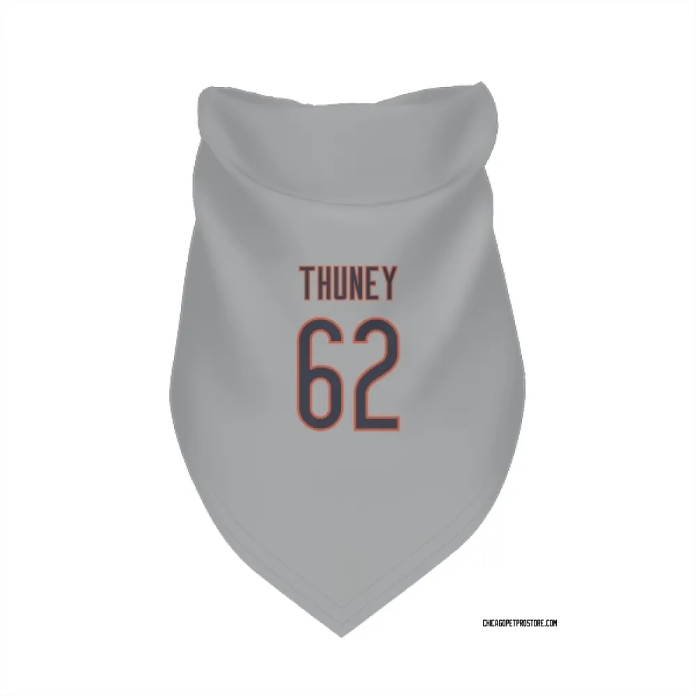 Chicago Bears Joe Thuney Silver Pet Bandana for Dog & Cat