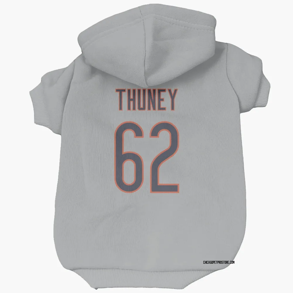 Chicago Bears Joe Thuney Silver Pet Hoodie for Dog & Cat