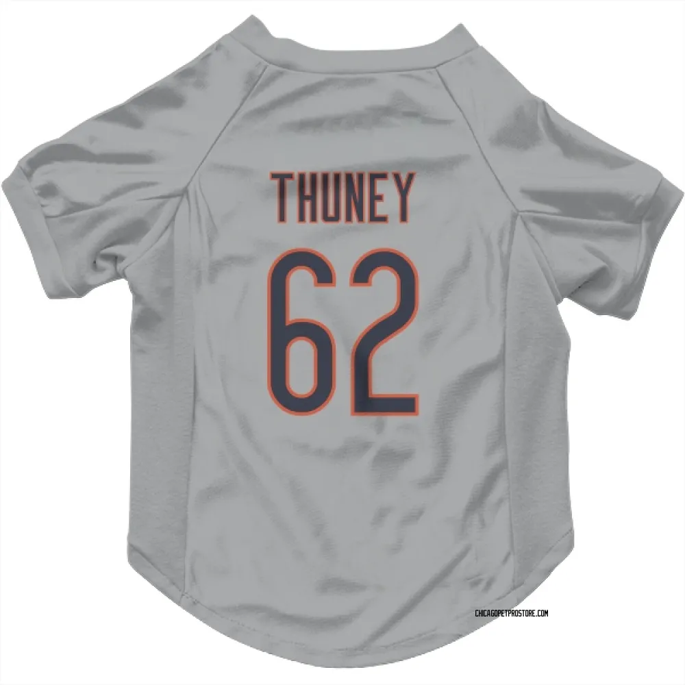 Chicago Bears Joe Thuney Silver Pet Jersey for Dog & Cat