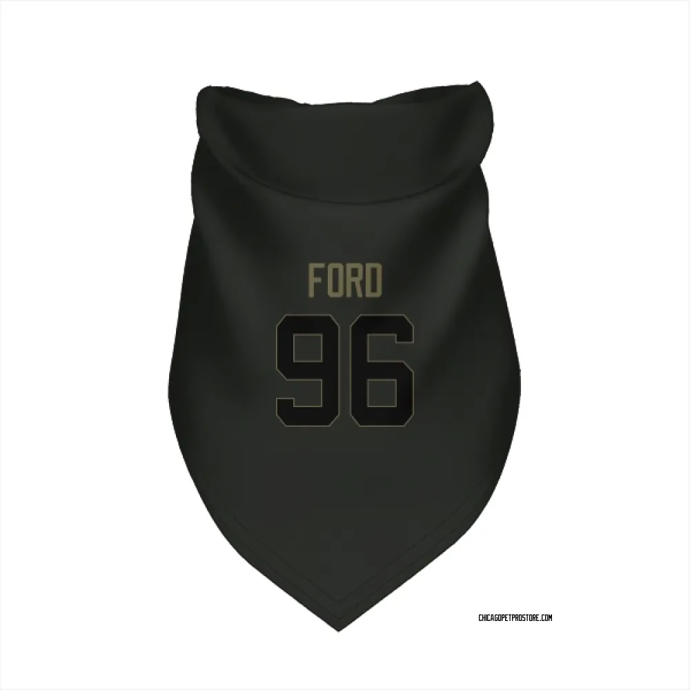 Chicago Bears Jonathan Ford Black Service Pet Bandana for Dog & Cat