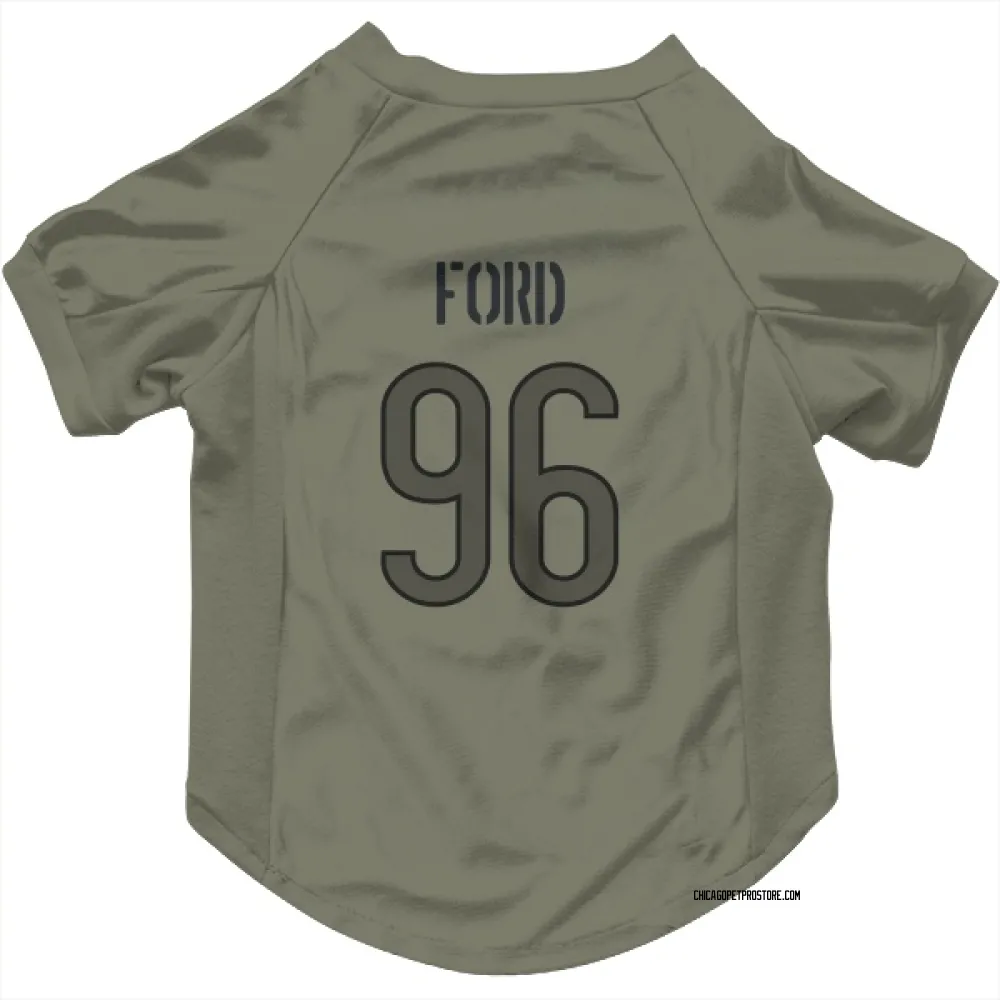 Chicago Bears Jonathan Ford Olive Pet Jersey for Dog & Cat