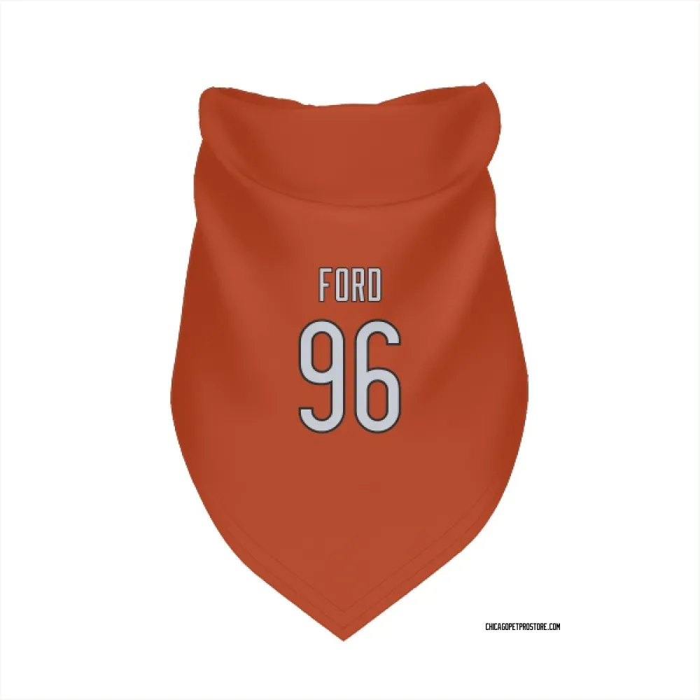 Chicago Bears Jonathan Ford Orange Pet Bandana for Dog & Cat