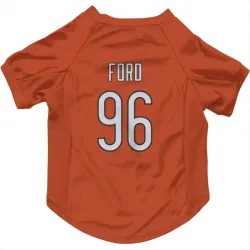 Chicago Bears Jonathan Ford Orange Pet Jersey for Dog & Cat