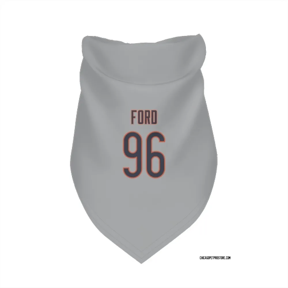Chicago Bears Jonathan Ford Silver Pet Bandana for Dog & Cat