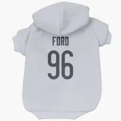 Chicago Bears Jonathan Ford White Pet Hoodie for Dog & Cat