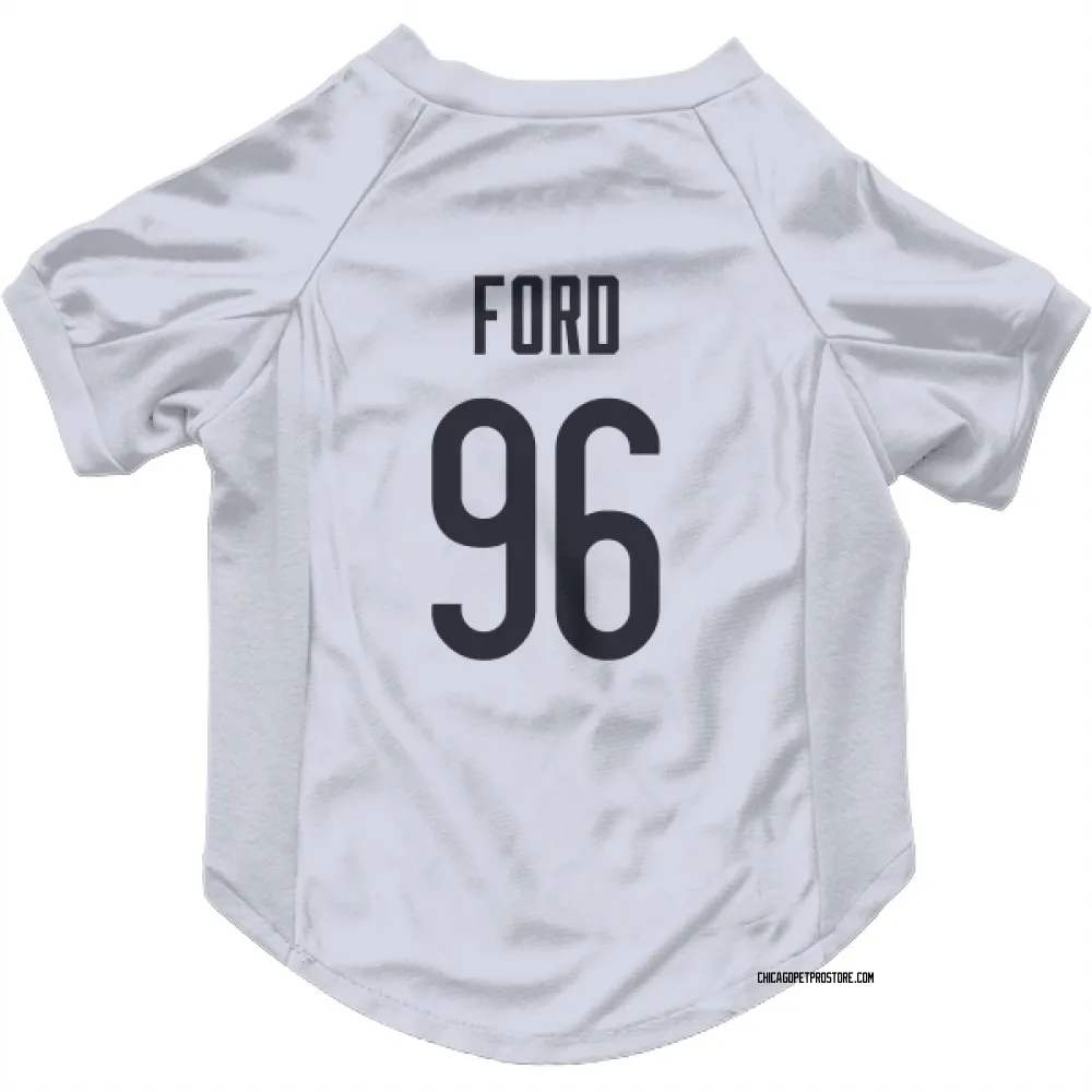 Chicago Bears Jonathan Ford White Pet Jersey for Dog & Cat