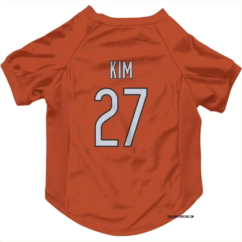 Chicago Bears Jonathan Kim Orange Pet Jersey for Dog & Cat