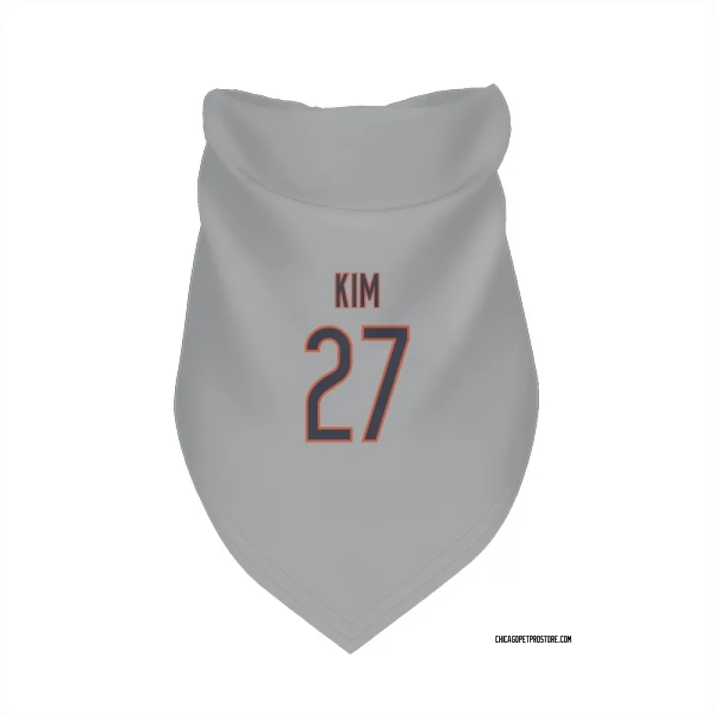 Chicago Bears Jonathan Kim Silver Pet Bandana for Dog & Cat