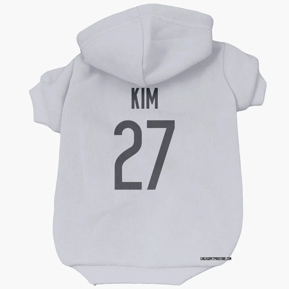Chicago Bears Jonathan Kim White Pet Hoodie for Dog & Cat