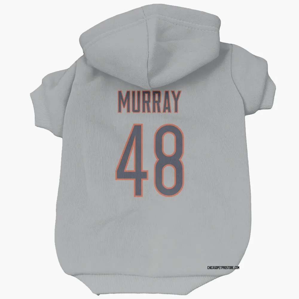 Chicago Bears Jordan Murray Silver Pet Hoodie for Dog & Cat