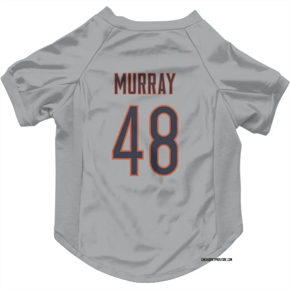 Chicago Bears Jordan Murray Silver Pet Jersey for Dog & Cat