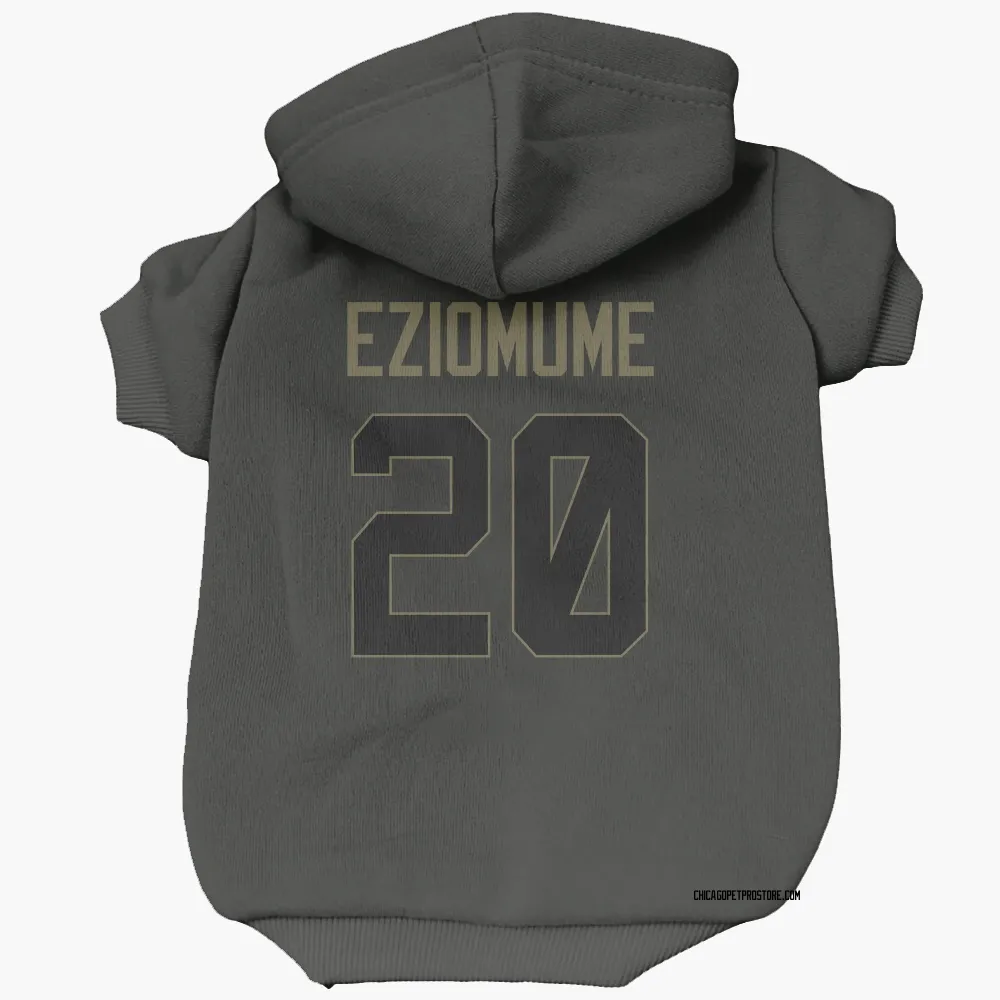 Chicago Bears KC Eziomume Black Service Pet Hoodie for Dog & Cat