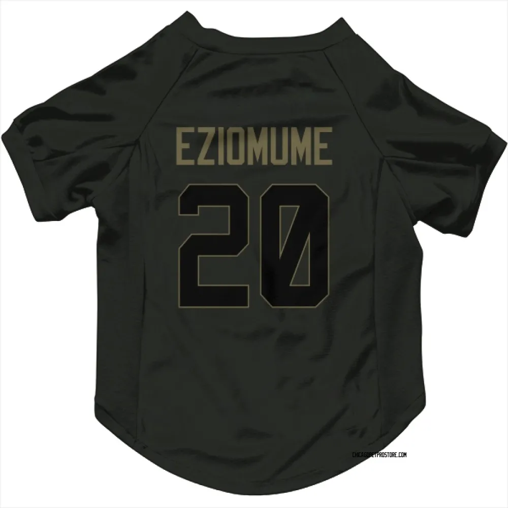 Chicago Bears KC Eziomume Black Service Pet Jersey for Dog & Cat
