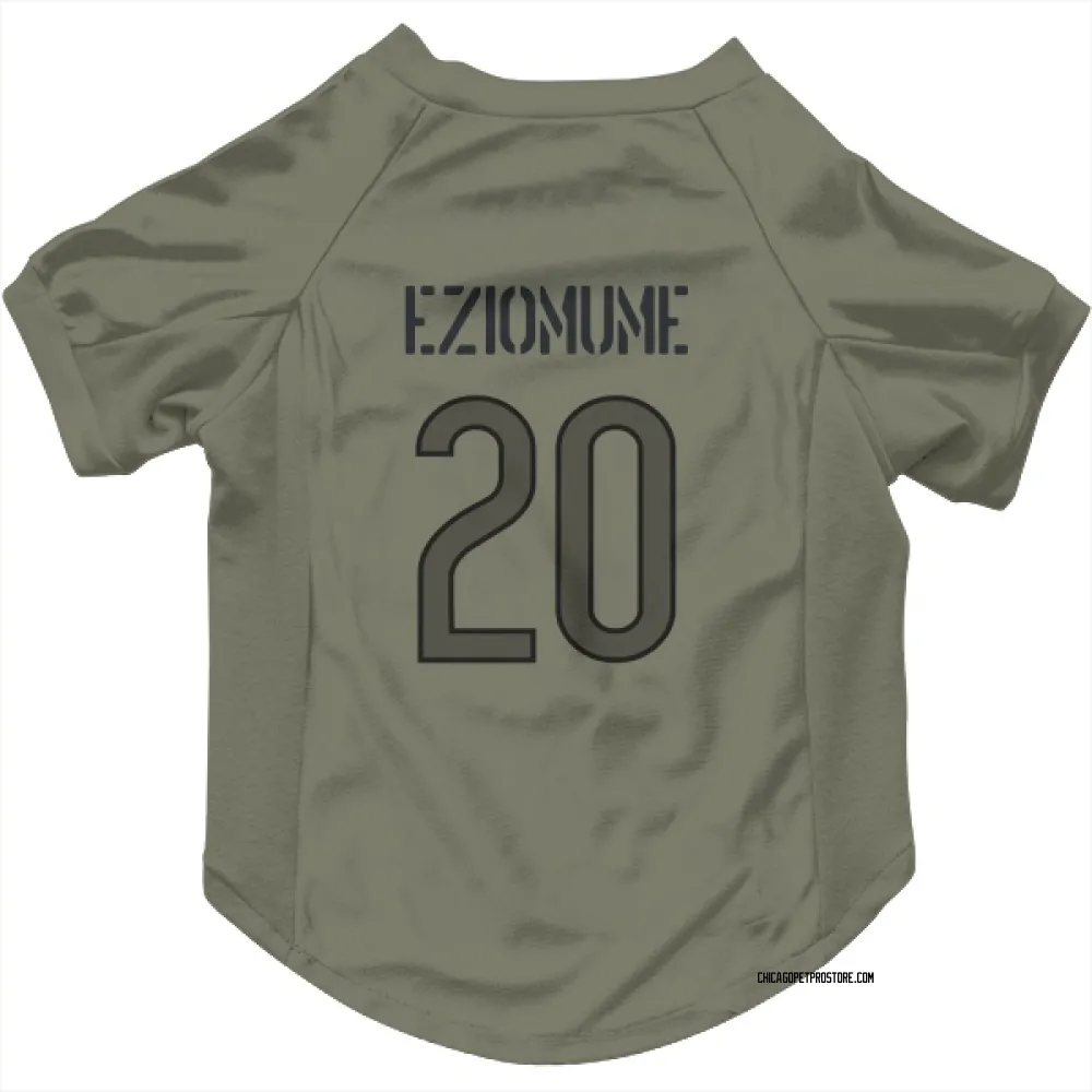 Chicago Bears KC Eziomume Olive Pet Jersey for Dog & Cat