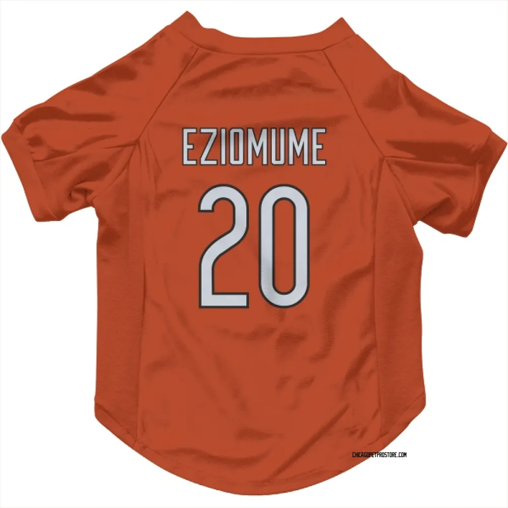 Chicago Bears KC Eziomume Orange Pet Jersey for Dog & Cat