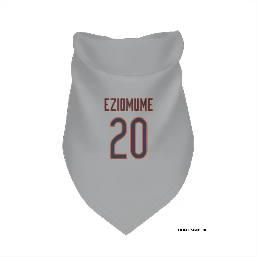 Chicago Bears KC Eziomume Silver Pet Bandana for Dog & Cat
