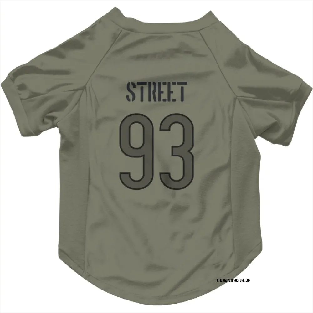 Chicago Bears Kentavius Street Olive Pet Jersey for Dog & Cat