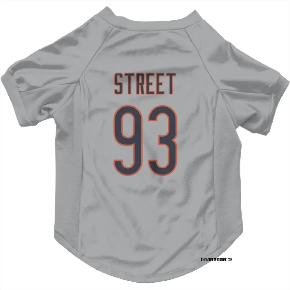 Chicago Bears Kentavius Street Silver Pet Jersey for Dog & Cat
