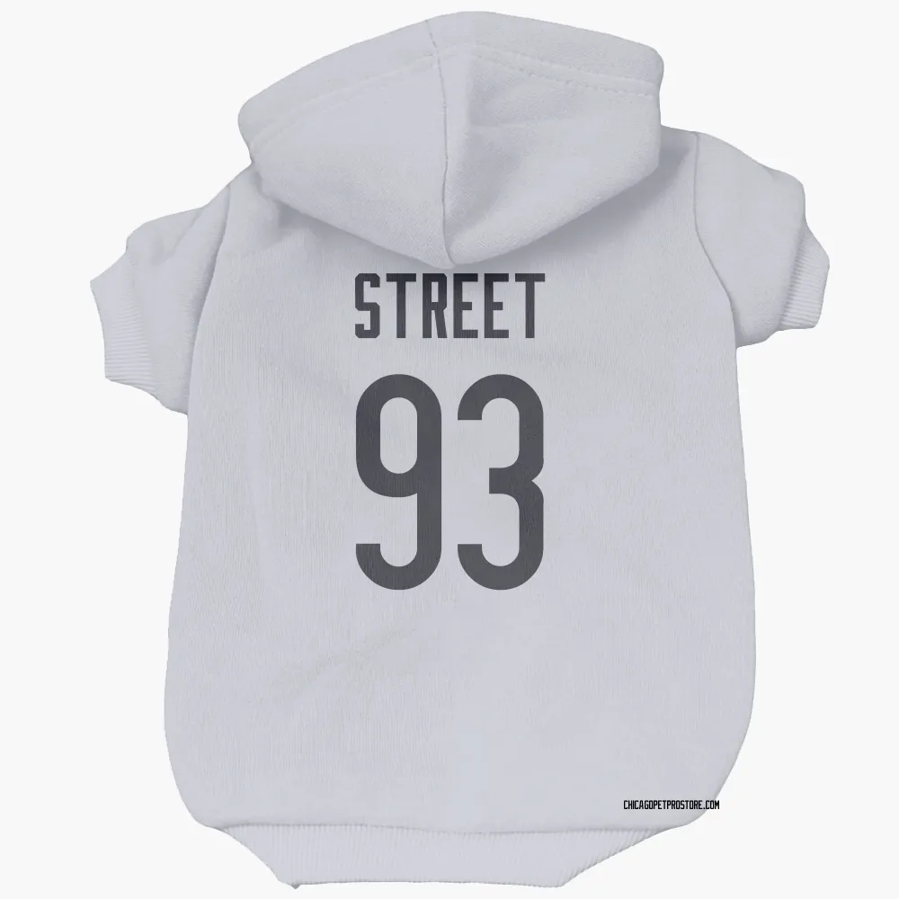 Chicago Bears Kentavius Street White Pet Hoodie for Dog & Cat