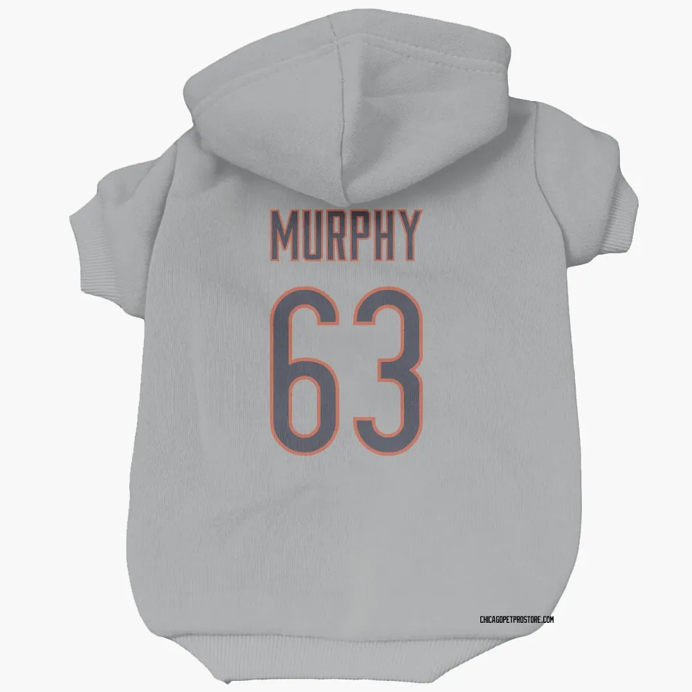 Chicago Bears Mason Murphy Silver Pet Hoodie for Dog & Cat