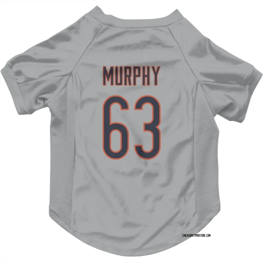 Chicago Bears Mason Murphy Silver Pet Jersey for Dog & Cat
