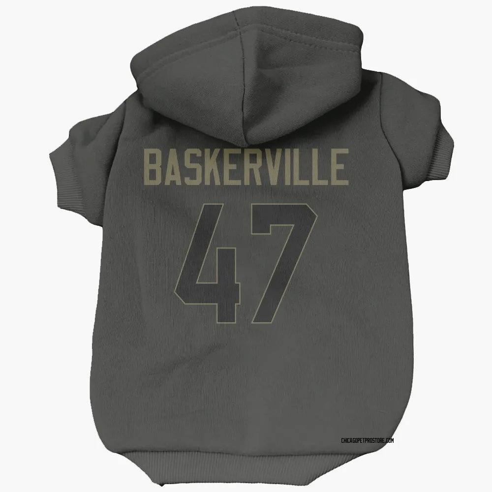 Chicago Bears Micah Baskerville Black Service Pet Hoodie for Dog & Cat