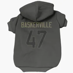 Chicago Bears Micah Baskerville Black Service Pet Hoodie for Dog & Cat