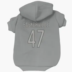 Chicago Bears Micah Baskerville Charcoal Pet Hoodie for Dog & Cat