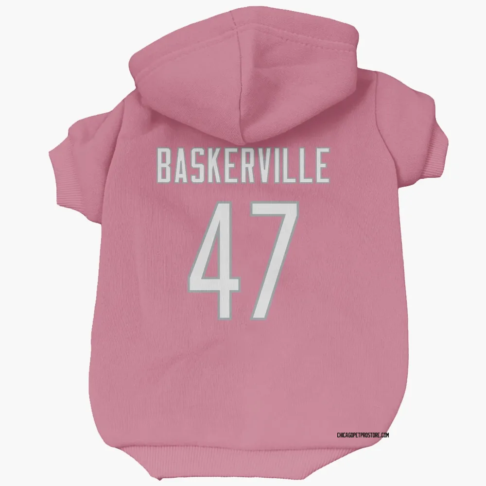 Chicago Bears Micah Baskerville Pink Pet Hoodie for Dog & Cat